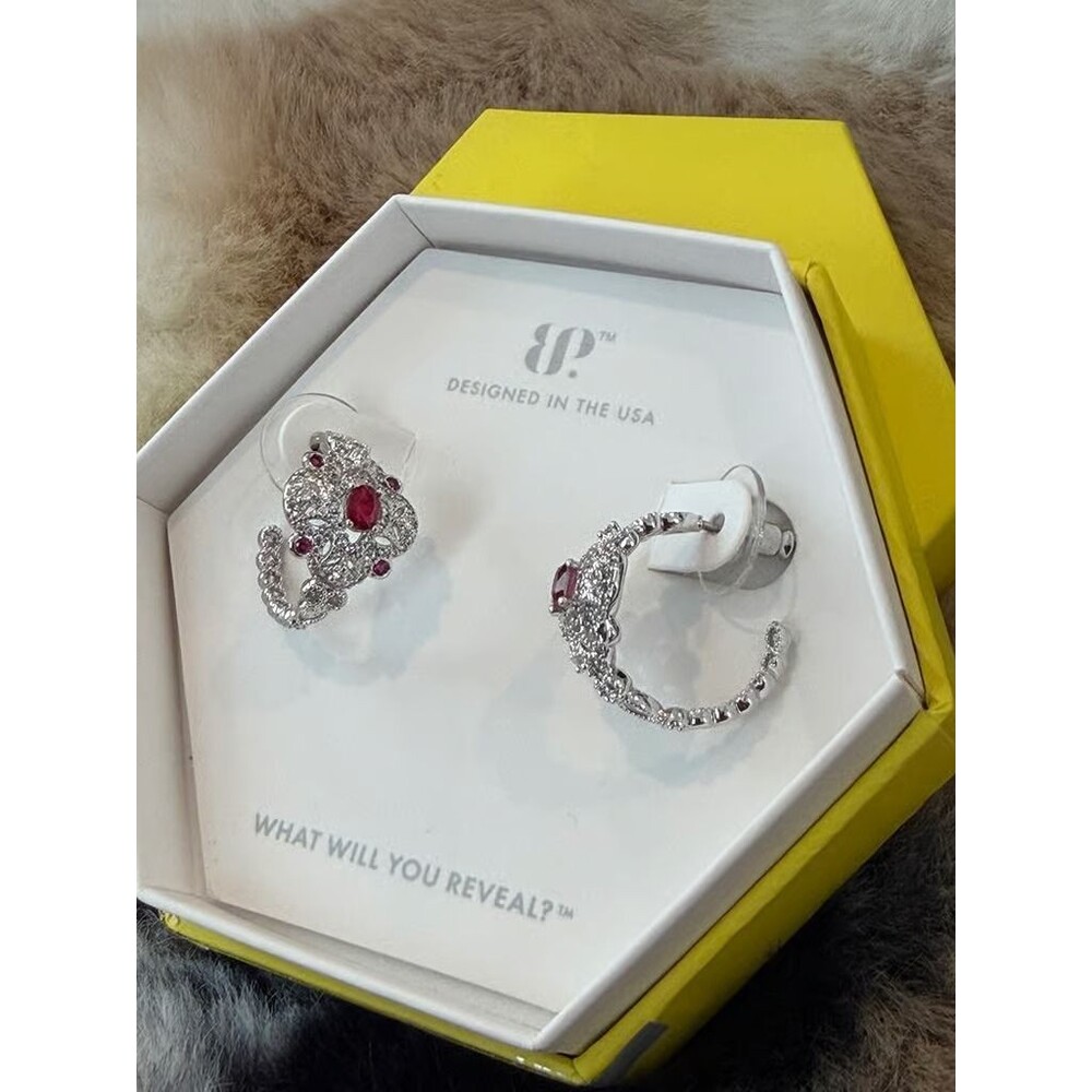 Beautiful Ruby Hoops